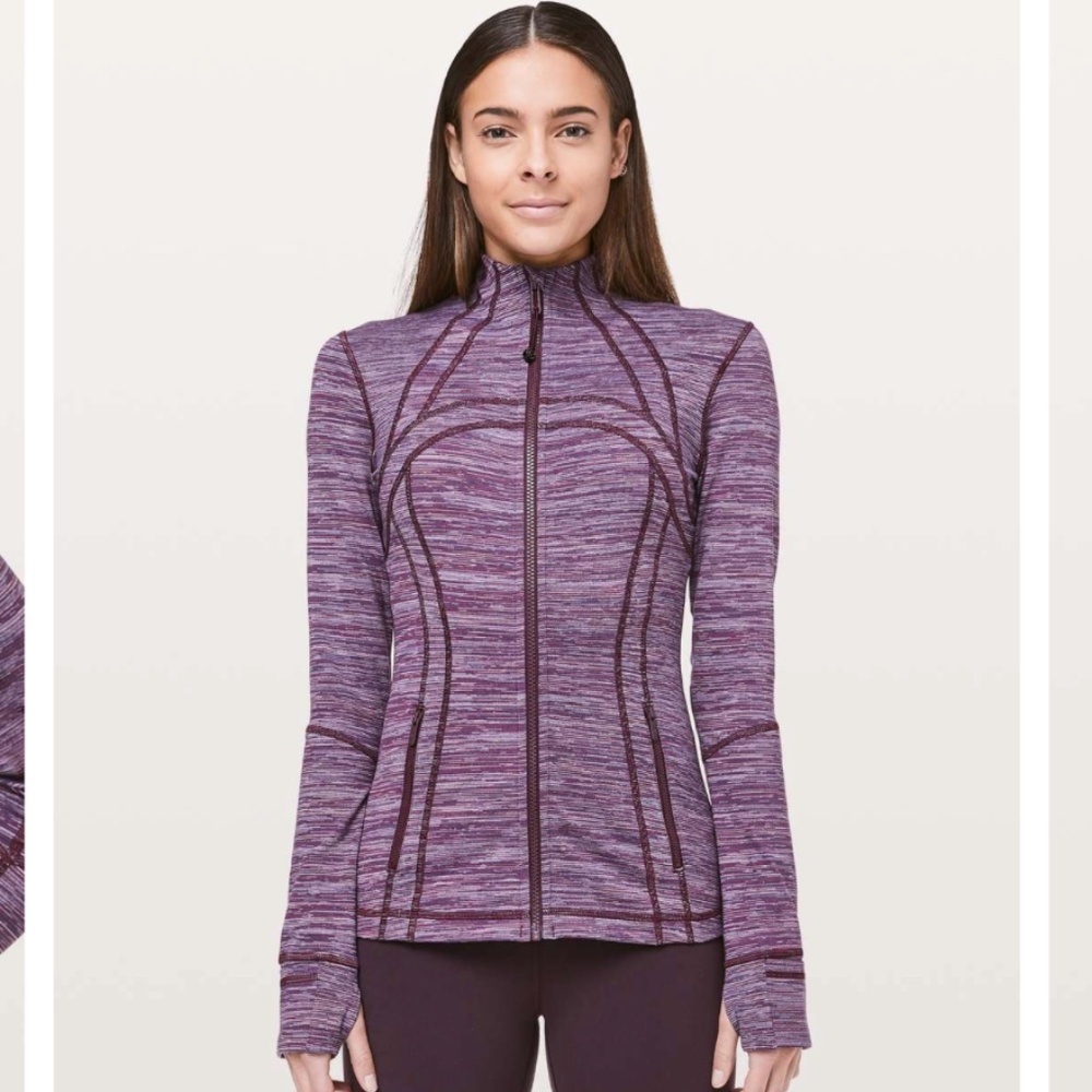 🍋Lululemon Define Jacket, Edged Stripe Jacquard, Sz 6
